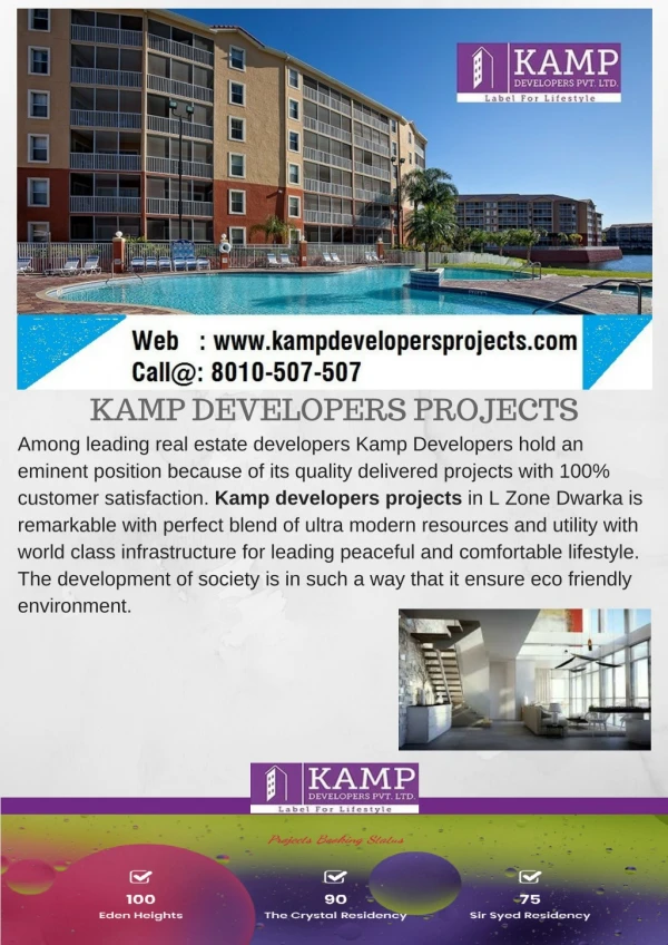 kamp developers projects in Dwarka