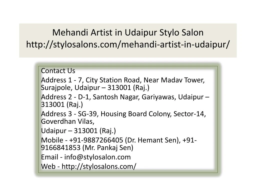 mehandi artist in udaipur stylo salon http stylosalons com mehandi artist in udaipur