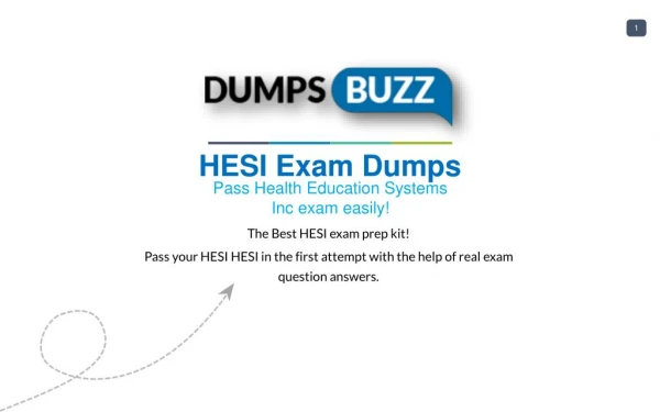 HESI HESI Braindumps - 100% success Promise on HESI Test