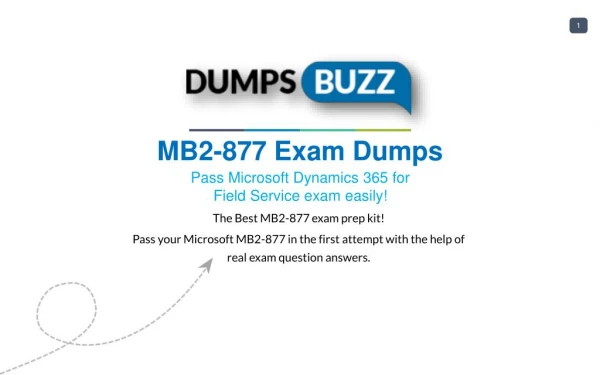 Valid MB2-877 Braindumps with MB2-877 Practice Test sample questions