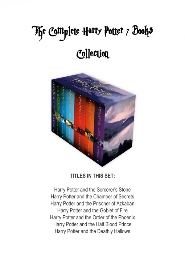 The Complete Harry Potter 7 Books Collection Boxed Gift Set