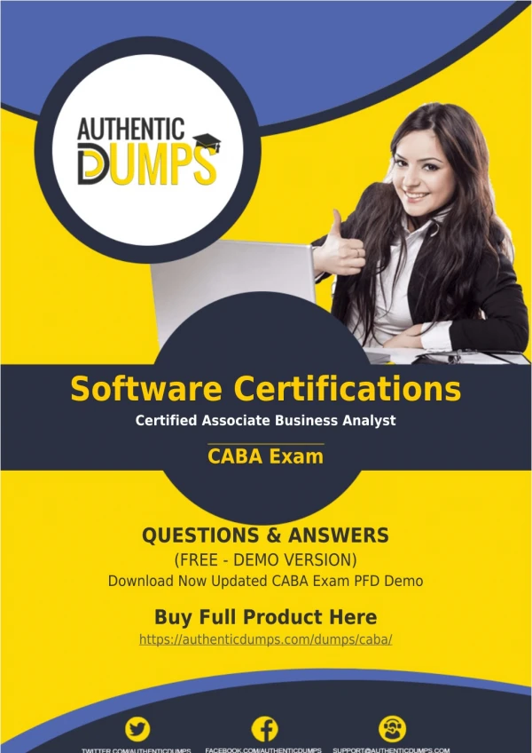 CABA Dumps - Get Actual Software Certifications CABA Exam Questions with Verified Answers 2018