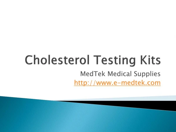 Cholesterol Testing Kits & Devices Online @Affordable price