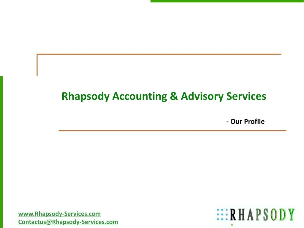 rhapsody accounting advisory services