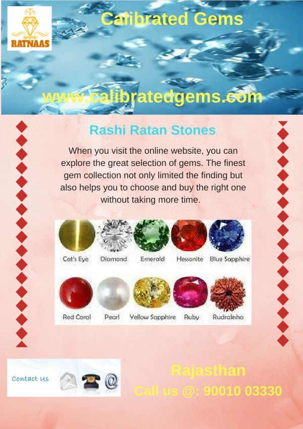 Rashi Ratan Stones-Buy Calibrated Gems In Jaipur