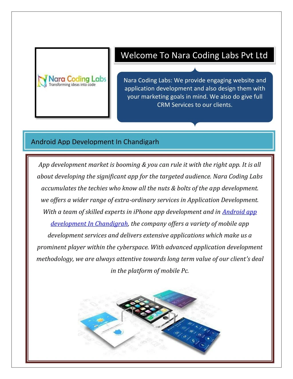 welcome to nara coding labs pvt ltd