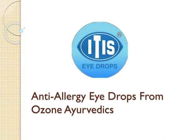 Anti-Allergic Eye Drop-ITIS