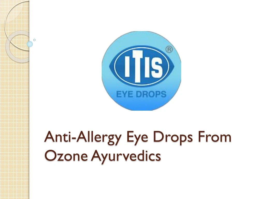 anti allergy eye drops from ozone ayurvedics