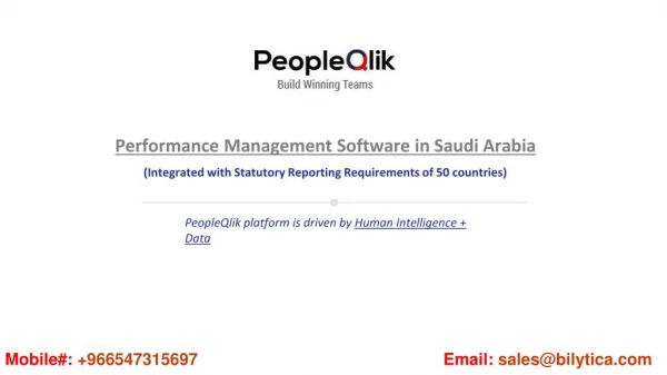 PeopleQlik-#1 HR, Payroll & Performance Management Software in Saudi Arabia