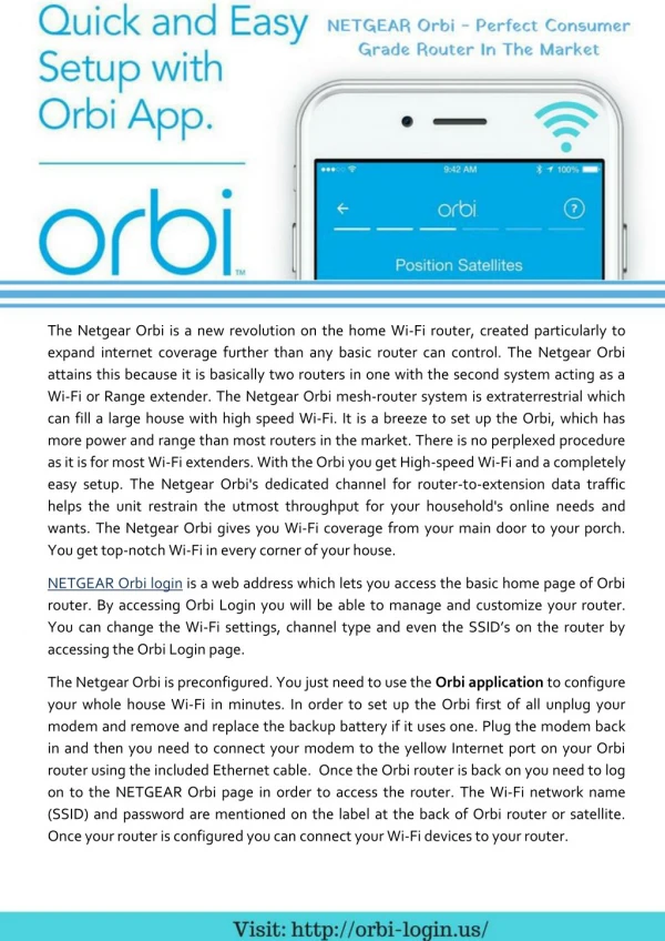 Looking for Quick and Easy Netgear Orbi Setup?