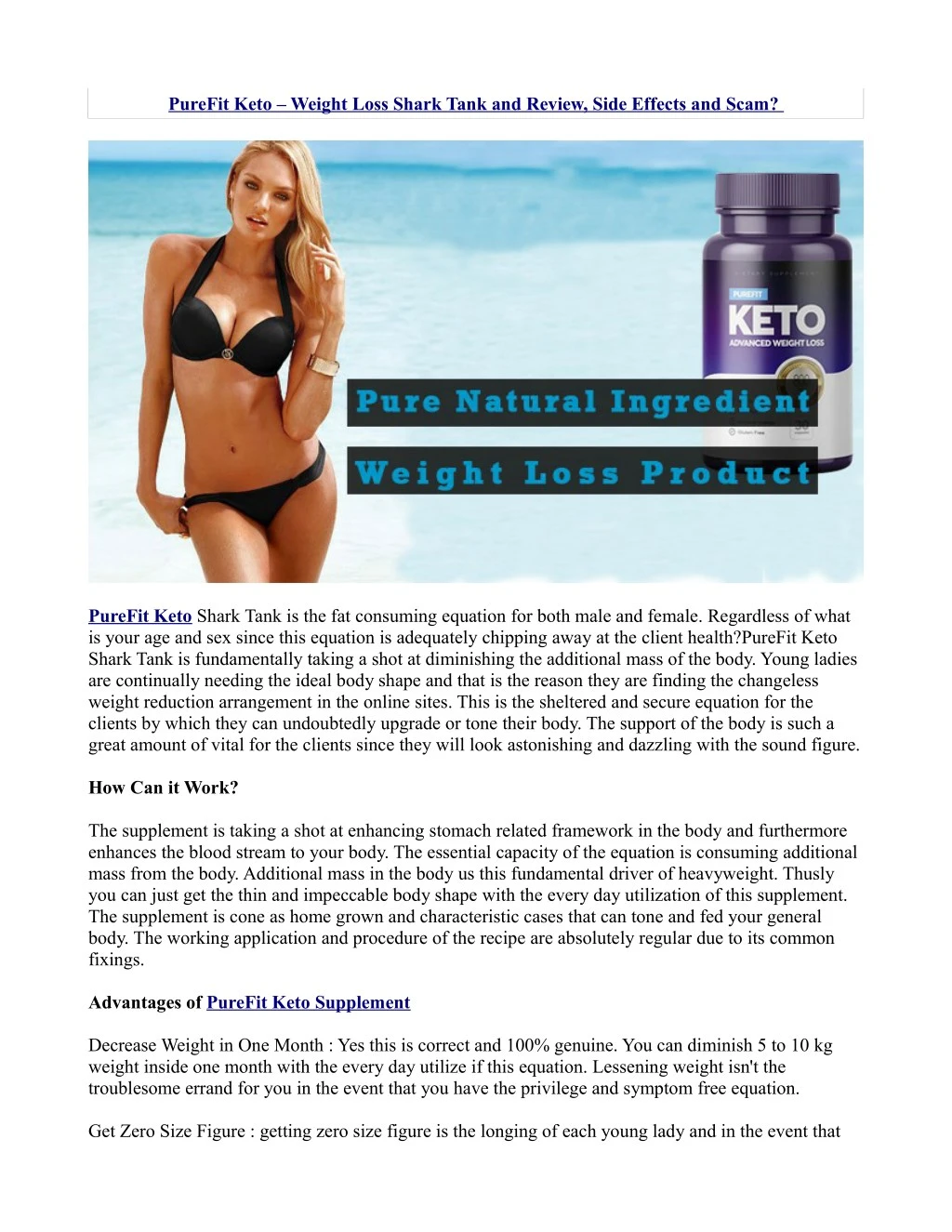 purefit keto weight loss shark tank and review