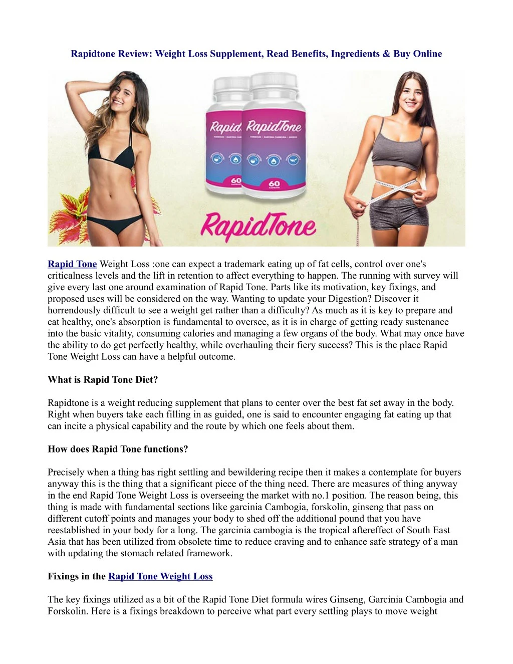 rapidtone review weight loss supplement read