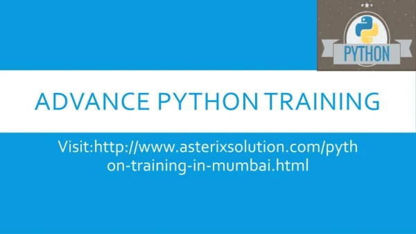 Advance Python Training