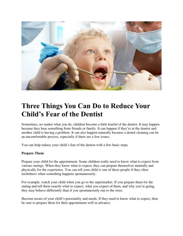 three things you can do to reduce your child