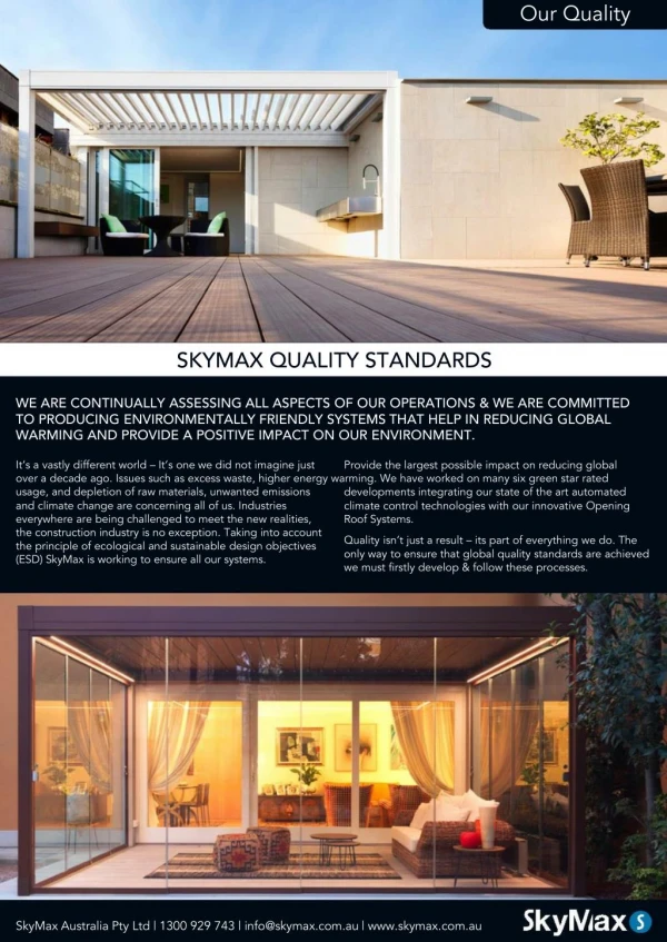 Skymax Our Quality