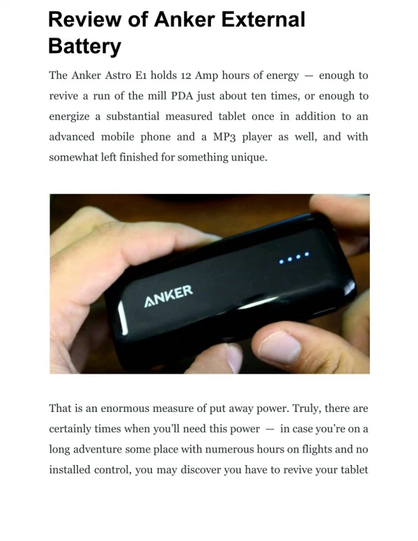 review of anker external battery