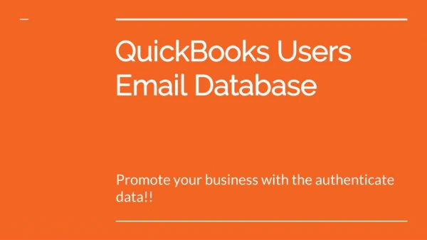 quickbooks users email database
