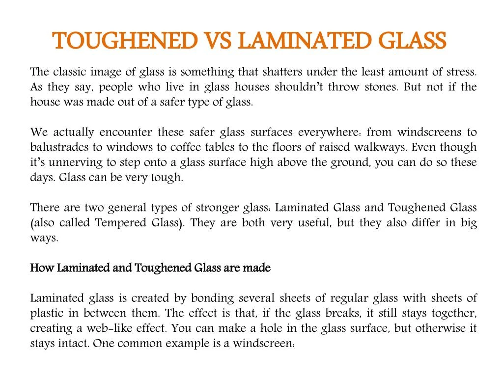 toughened vs laminated glass