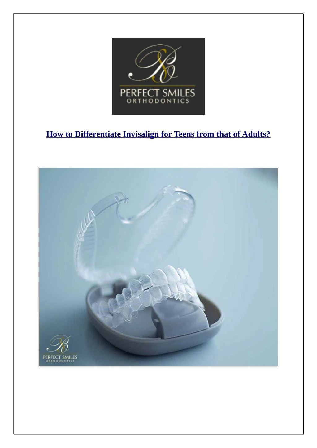 how to differentiate invisalign for teens from