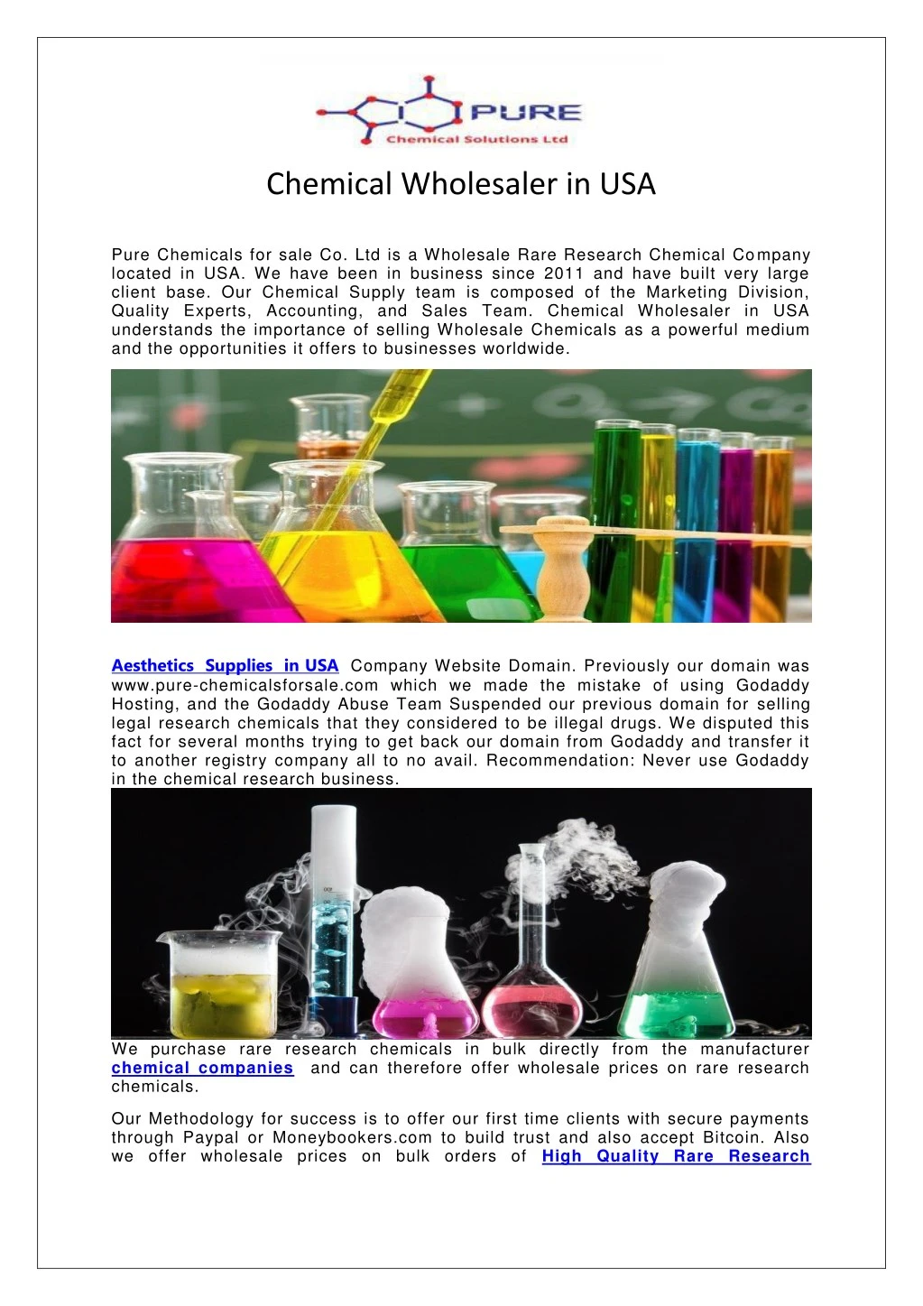chemical wholesaler in usa pure chemicals