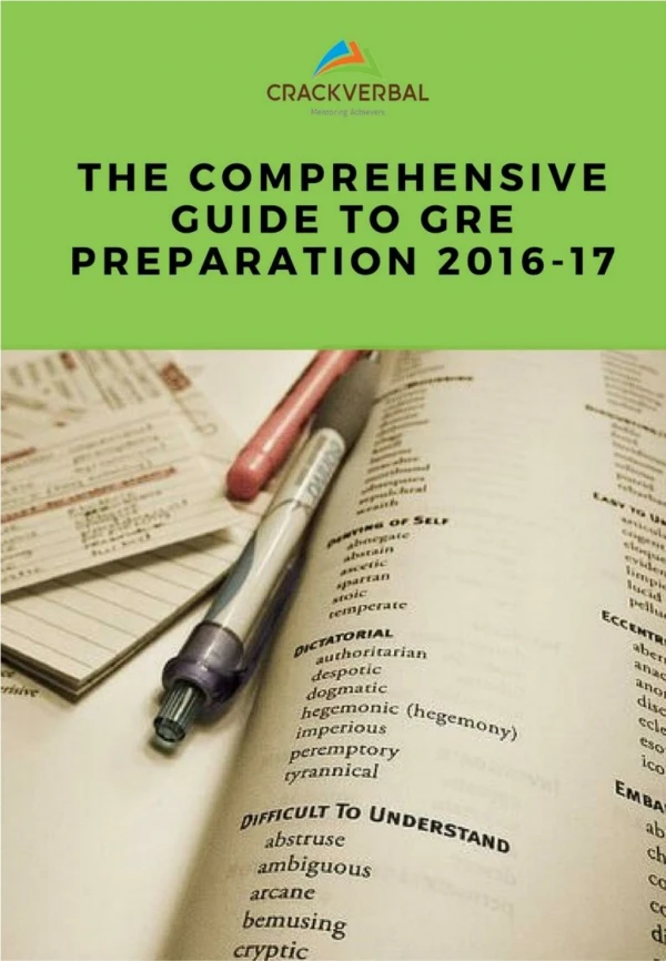 The Comprehensive Guide to GRE Preparation-CrackVerbal