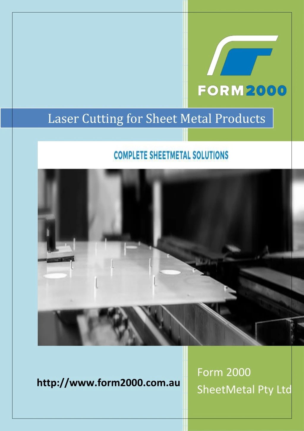 laser cutting for sheet metal products
