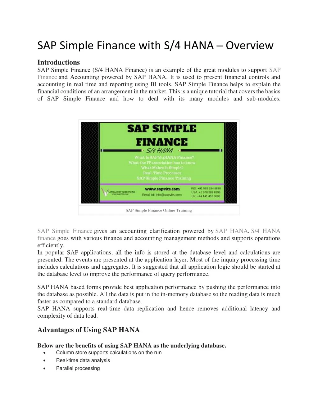 sap simple finance with s 4 hana overview