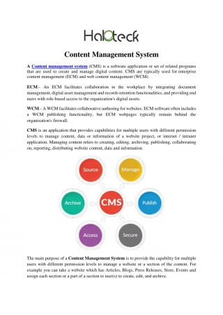 Content Management System - slide 1