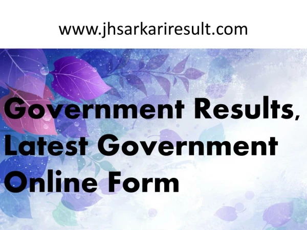 www jhsarkariresult com