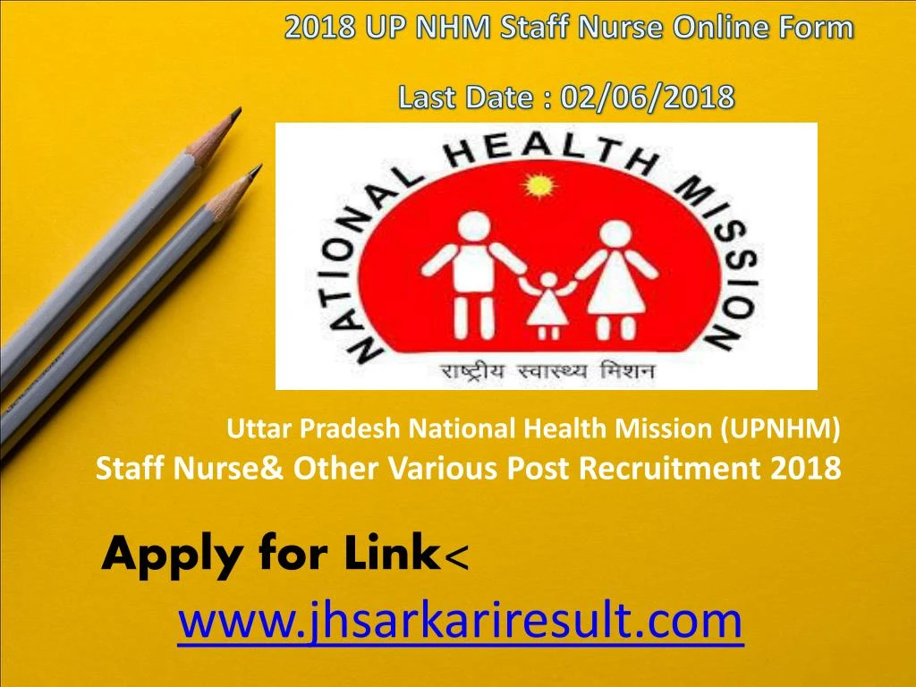 2018 up nhm staff nurse online form last date