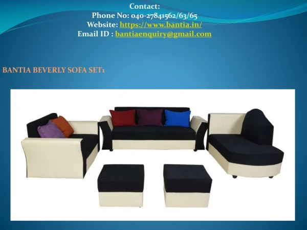 Sofa Designs: Buy Sofa Designs BANTIA FURNITURES Online in Bangalore.
