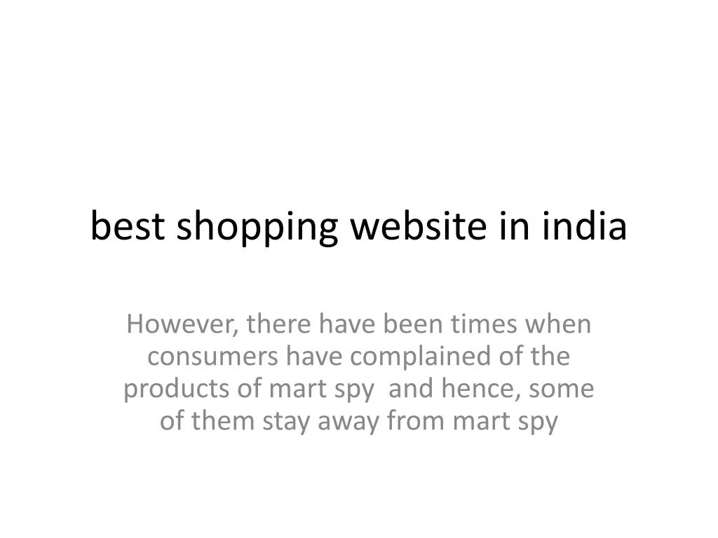 best shopping website in india