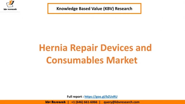 Global Hernia Repair Devices and Consumables Market