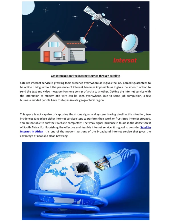 Satellite Internet in Africa