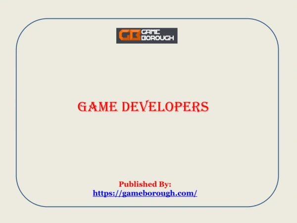 Game Developers