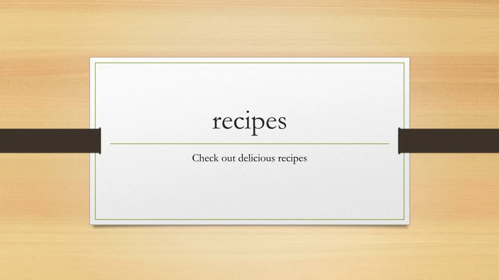 recipes