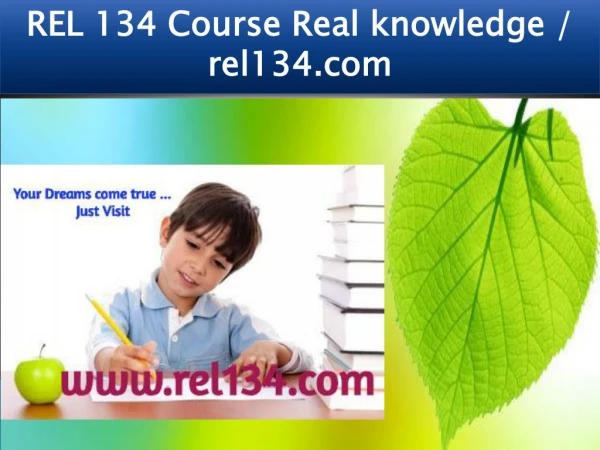 REL 134 Course Real Knowledge /rel134.com