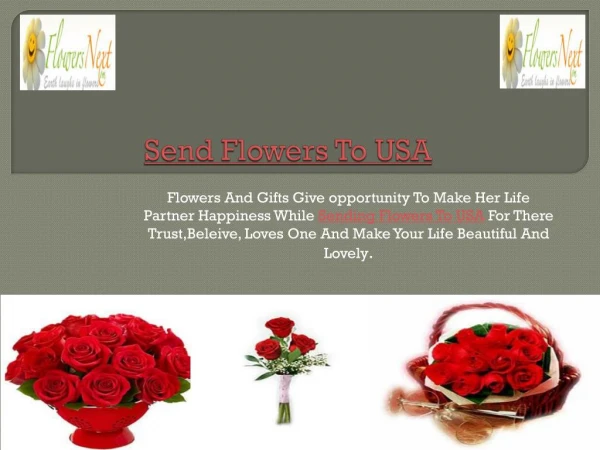 Send Flowers To USA