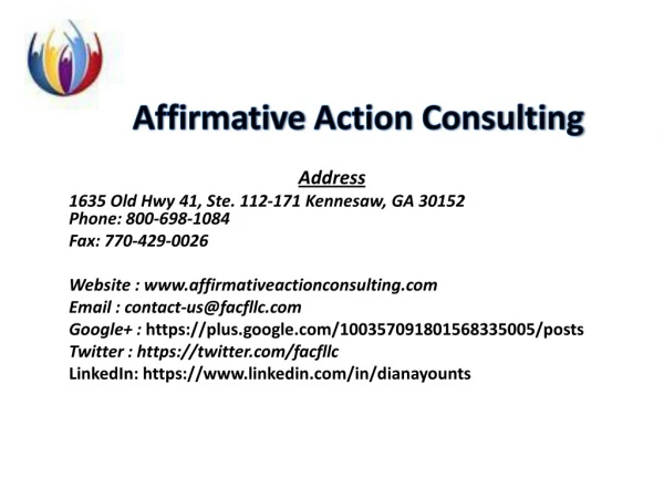 Affirmative Action Consulting Firm