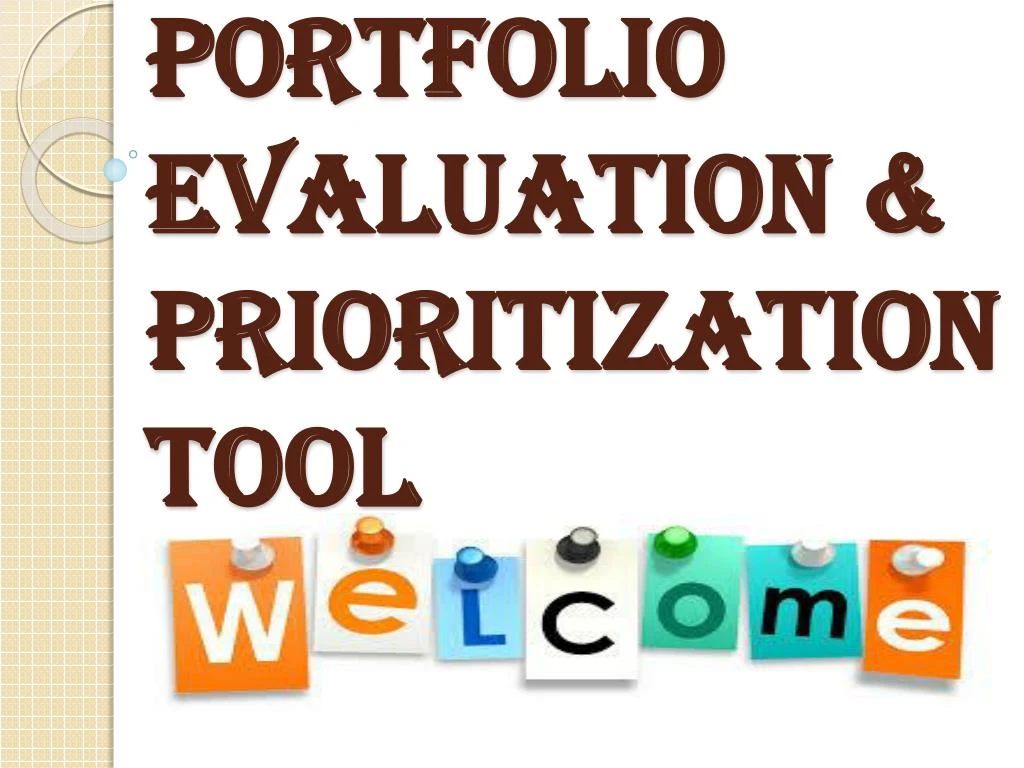 portfolio evaluation prioritization tool