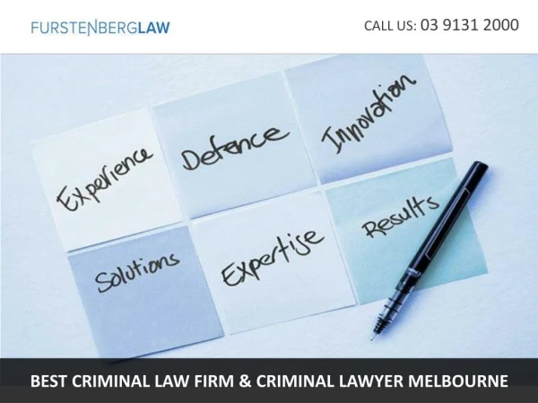 BEST CRIMINAL LAW FIRM & CRIMINAL LAWYER MELBOURNE