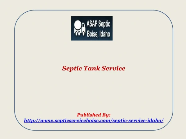 ASAP Septic Boise Idaho-Septic Tank Service