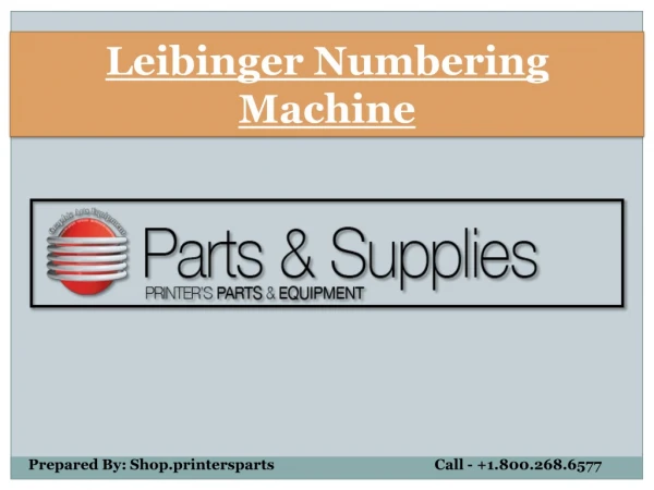Buy all types of Numbering Machine Leibinger