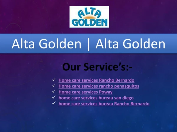 Alta Golden | Alta Golden