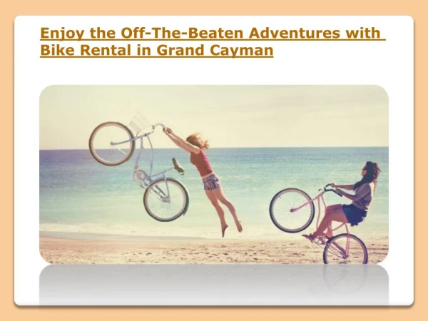 Bike Rental in Grand Cayman
