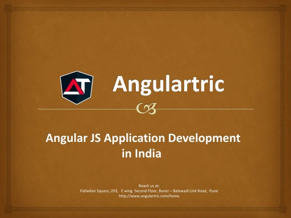 Angular JS Application Development Company in India- Angulartric