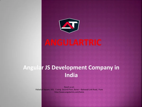 Angular JS Development, Mobile App Development Company in India - Angulartric