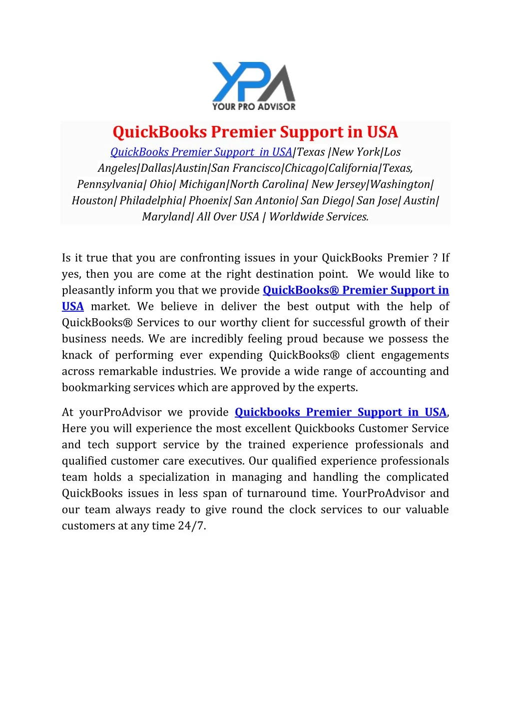 quickbooks premier support in usa quickbooks