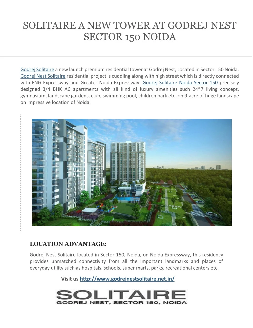 solitaire a new tower at godrej nest sector