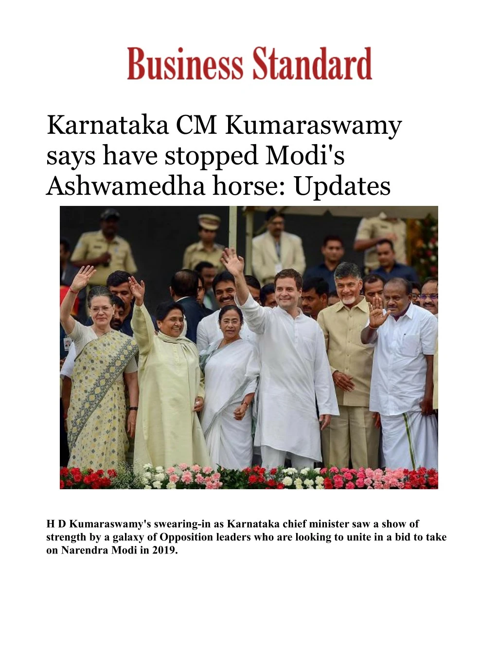 karnataka cm kumaraswamy says have stopped modi